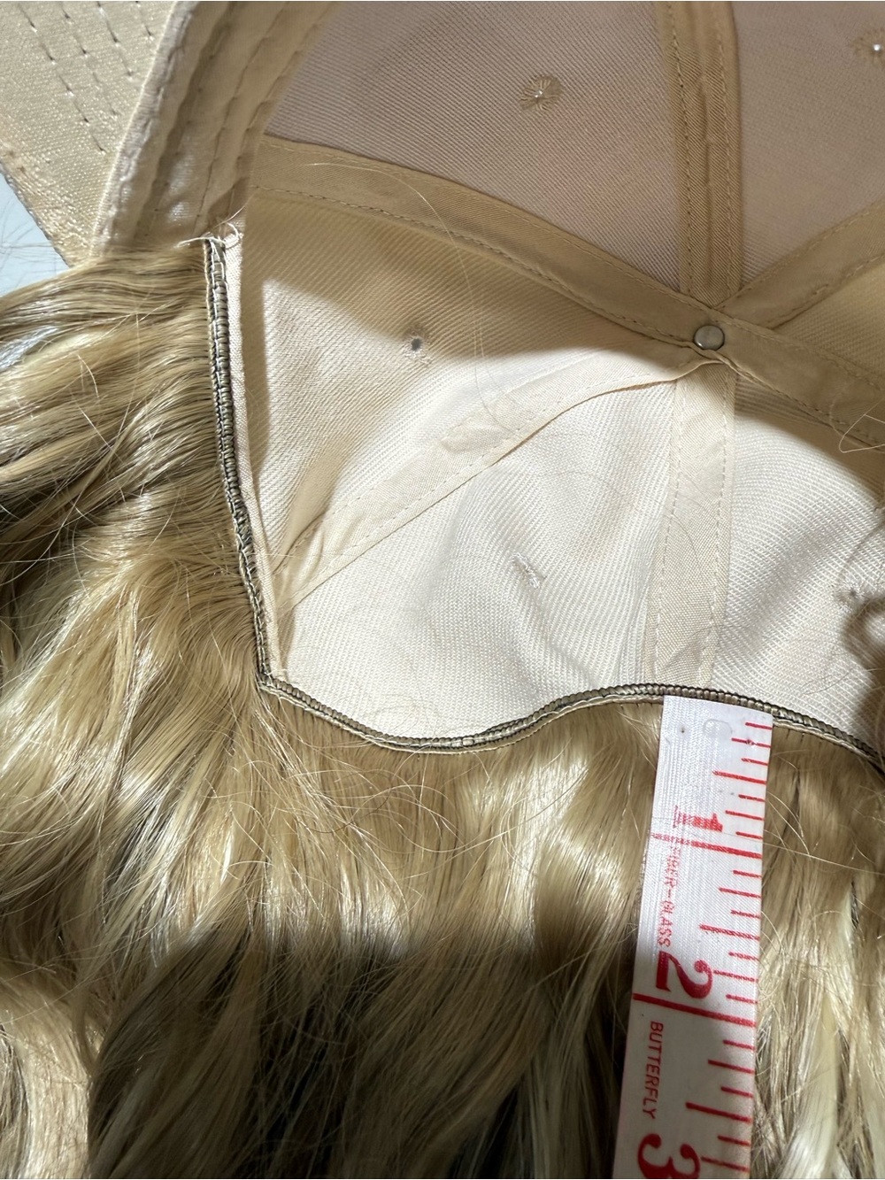 HAT HAIR, Blonde with Beige Cap - Picture 8 of 10